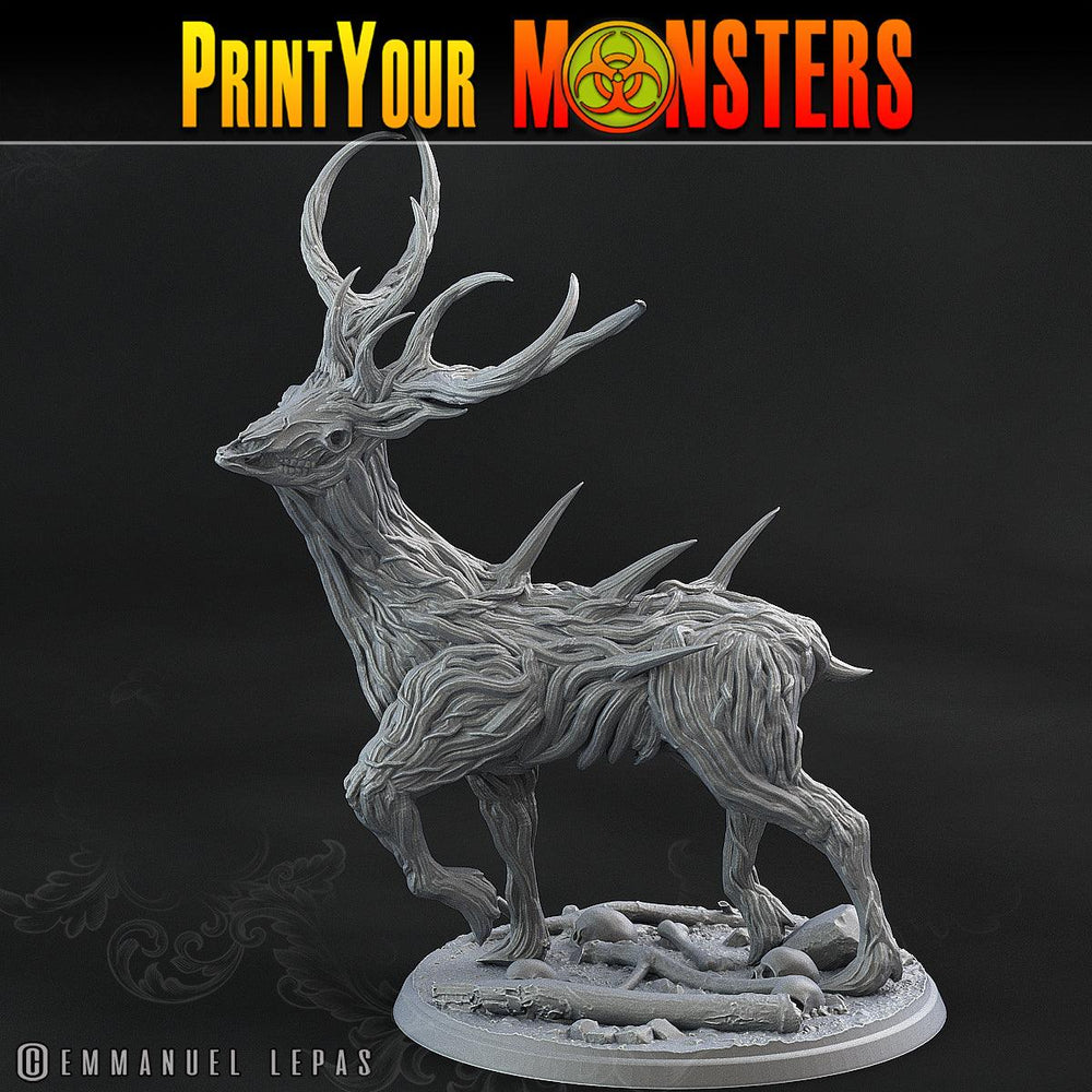 3D Printed Print Your Monsters Horrific Deer The Shadowcreep Wood Set 28mm - 32mm D&D Wargaming (Online Only)