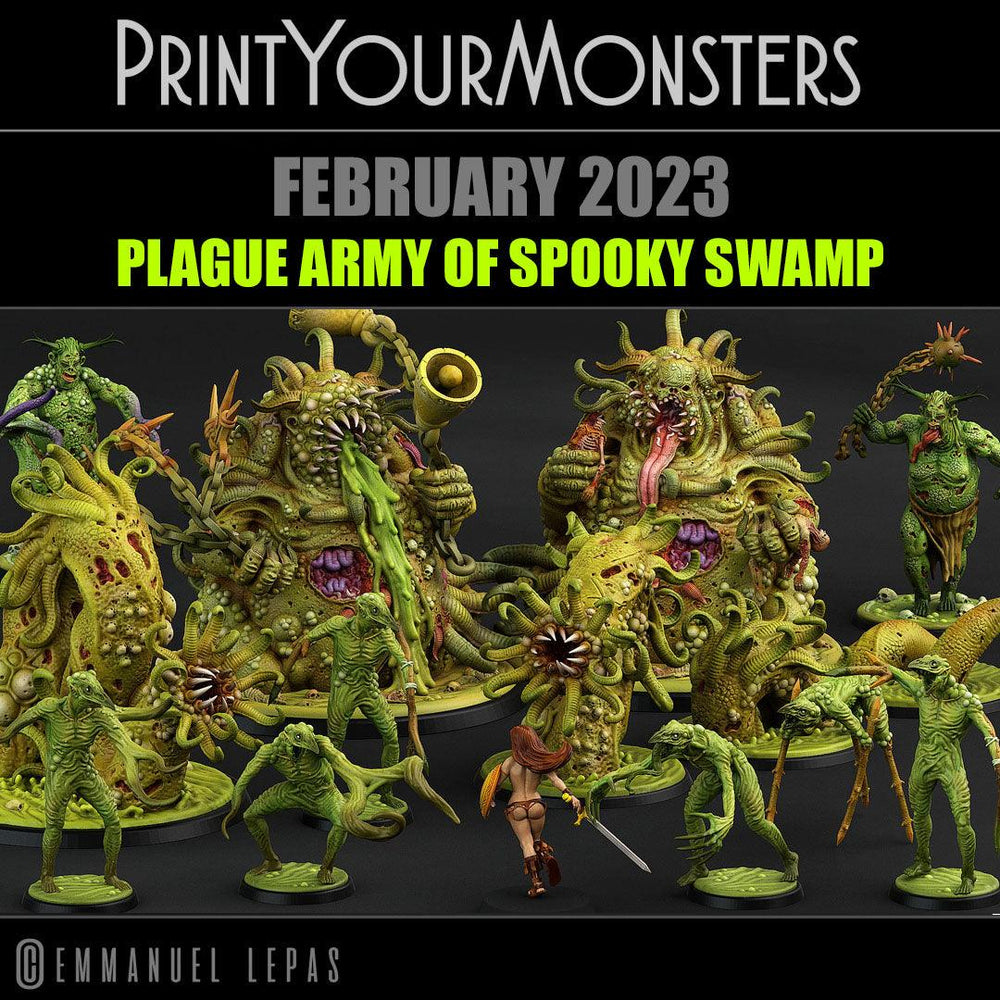 3D Printed Print Your Monsters Horrific Plague Worm Plague Army Of Spooky Swamp Set 28mm - 32mm D&D Wargaming (Online Only)