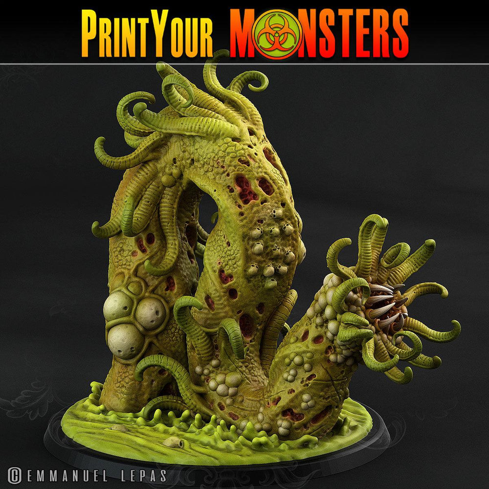 3D Printed Print Your Monsters Horrific Plague Worm Plague Army Of Spooky Swamp Set 28mm - 32mm D&D Wargaming (Online Only)
