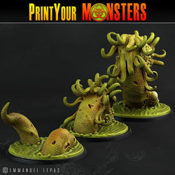 3D Printed Print Your Monsters Horrific Plague Worm Plague Army Of Spooky Swamp Set 28mm - 32mm D&D Wargaming (Online Only)