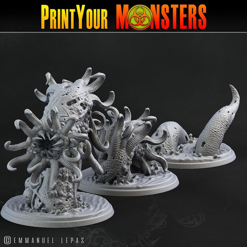 3D Printed Print Your Monsters Horrific Plague Worm Plague Army Of Spooky Swamp Set 28mm - 32mm D&D Wargaming (Online Only)