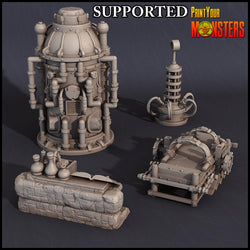3D Printed Print Your Monsters Horrifying Laboratory Terrain Pack 28mm - 32mm D&D Wargaming (Online Only)