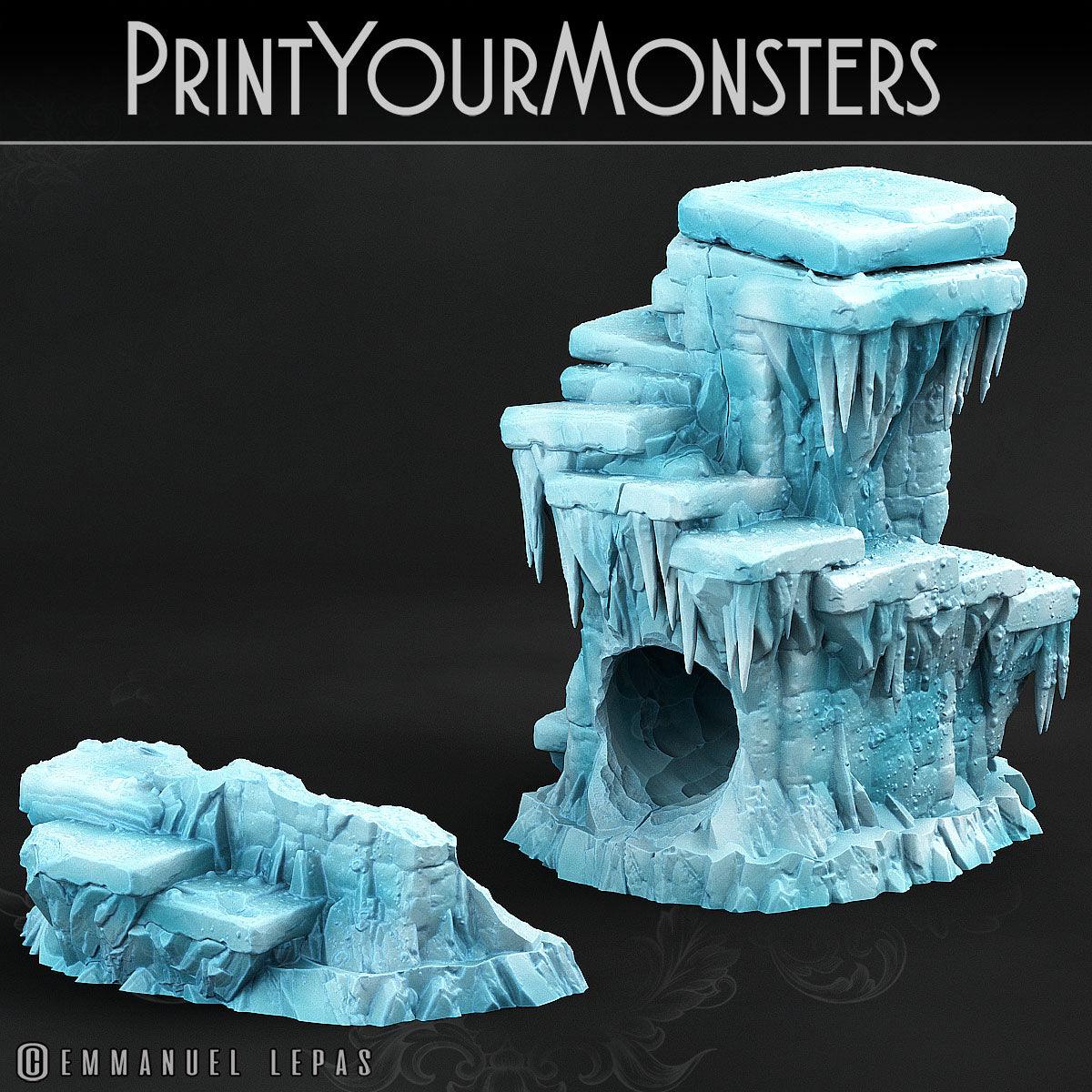 3D Printed Print Your Monsters Ice Dice Tower The Wrath of Gloomrime Monsters Part II Set 28mm - 32mm D&D Wargaming (Online Only)