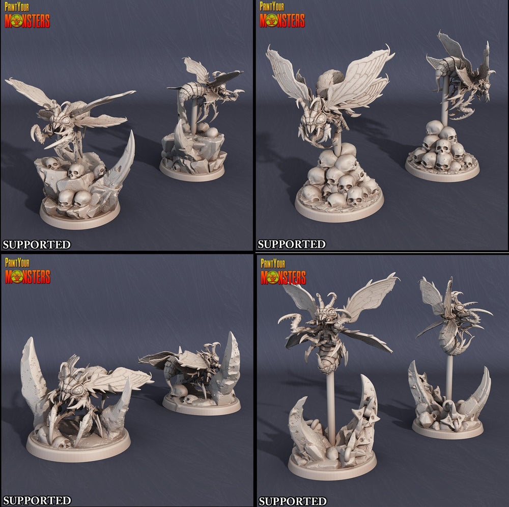 3D Printed Print Your Monsters Infernal Bee Set The Infernal Hive 28mm - 32mm D&D Wargaming (Online Only)