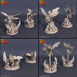 3D Printed Print Your Monsters Infernal Bee Set The Infernal Hive 28mm - 32mm D&D Wargaming (Online Only)