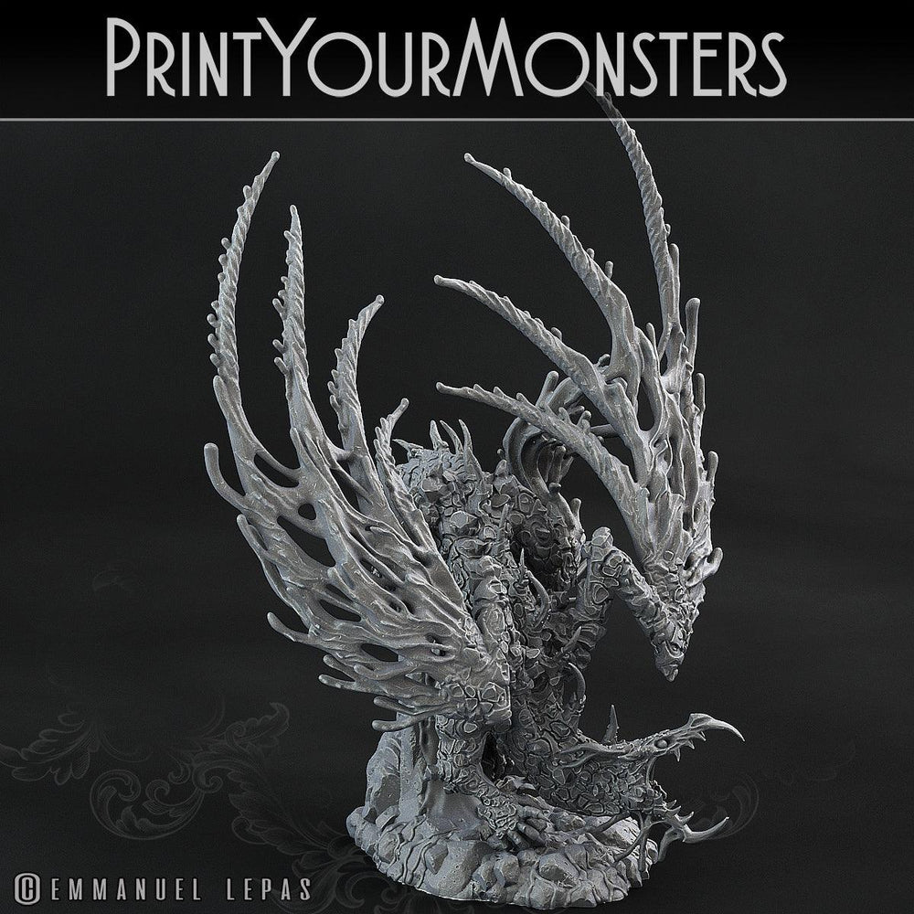 3D Printed Print Your Monsters Infernal Magma Dragon 28mm - 32mm D&D Wargaming (Online Only)