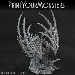 3D Printed Print Your Monsters Infernal Magma Dragon 28mm - 32mm D&D Wargaming (Online Only)