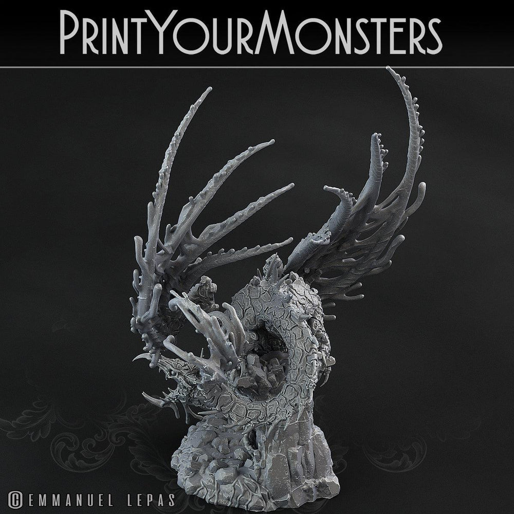 3D Printed Print Your Monsters Infernal Magma Dragon 28mm - 32mm D&D Wargaming (Online Only)