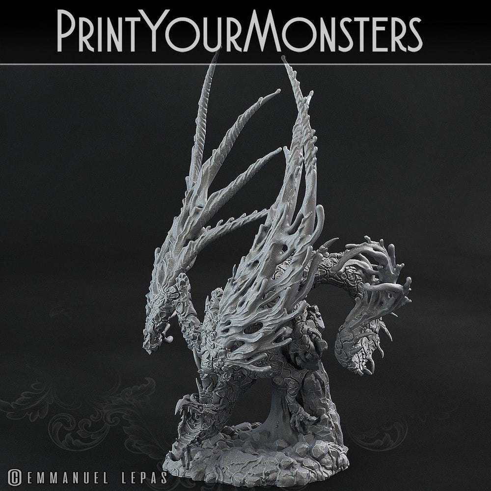 3D Printed Print Your Monsters Infernal Magma Dragon 28mm - 32mm D&D Wargaming (Online Only)