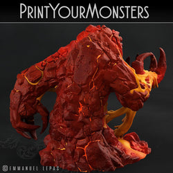 3D Printed Print Your Monsters Infernal Magma Elementals 28mm - 32mm D&D Wargaming (Online Only)
