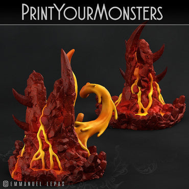 3D Printed Print Your Monsters Infernal Magma Roper 28mm - 32mm D&D Wargaming (Online Only)