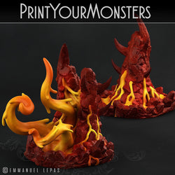 3D Printed Print Your Monsters Infernal Magma Set 28mm - 32mm D&D Wargaming (Online Only)