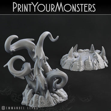 3D Printed Print Your Monsters Infernal Magma Tentacles 28mm - 32mm D&D Wargaming (Online Only)