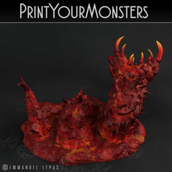 3D Printed Print Your Monsters Lava Worm Total Worms 2 Set 28mm - 32mm D&D Wargaming (Online Only)
