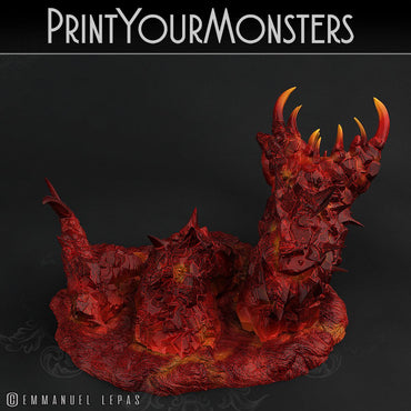 3D Printed Print Your Monsters Lava Worm Total Worms 2 Set 28mm - 32mm D&D Wargaming (Online Only)