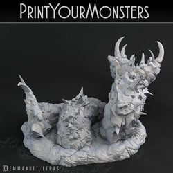 3D Printed Print Your Monsters Lava Worm Total Worms 2 Set 28mm - 32mm D&D Wargaming (Online Only)