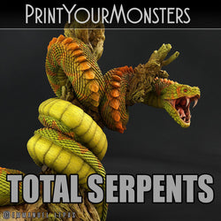 3D Printed Print Your Monsters Legendary Rattlesnake Total Serpents 28mm - 32mm D&D Wargaming (Online Only)
