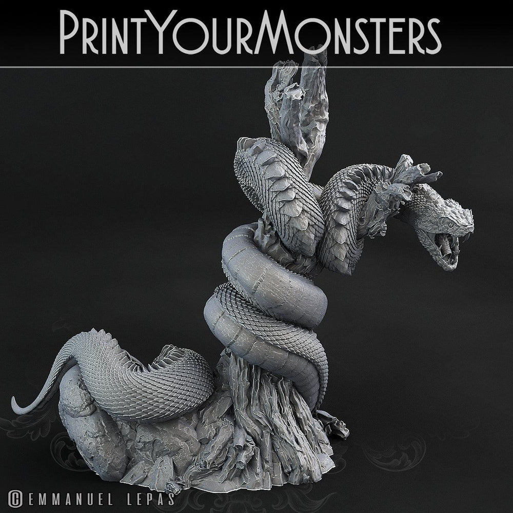 3D Printed Print Your Monsters Legendary Rattlesnake Total Serpents 28mm - 32mm D&D Wargaming (Online Only)