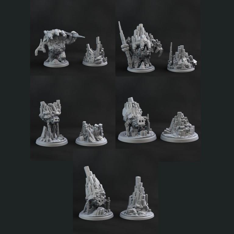 3D Printed Print Your Monsters Little Golem Set 28mm - 32mm D&D Wargaming (Online Only)