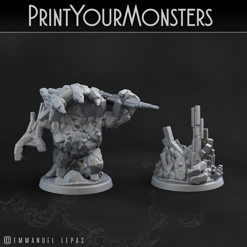 3D Printed Print Your Monsters Little Golem Set 28mm - 32mm D&D Wargaming (Online Only)