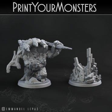 3D Printed Print Your Monsters Little Golem Set 28mm - 32mm D&D Wargaming (Online Only)