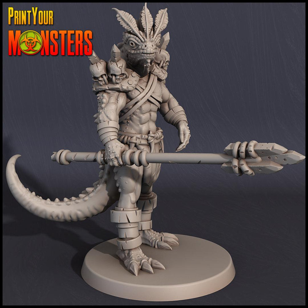 3D Printed Print Your Monsters Lizardmen Set 28mm - 32mm D&D Wargaming (Online Only)