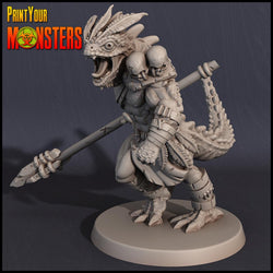 3D Printed Print Your Monsters Lizardmen Set 28mm - 32mm D&D Wargaming (Online Only)