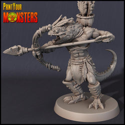 3D Printed Print Your Monsters Lizardmen Set 28mm - 32mm D&D Wargaming (Online Only)