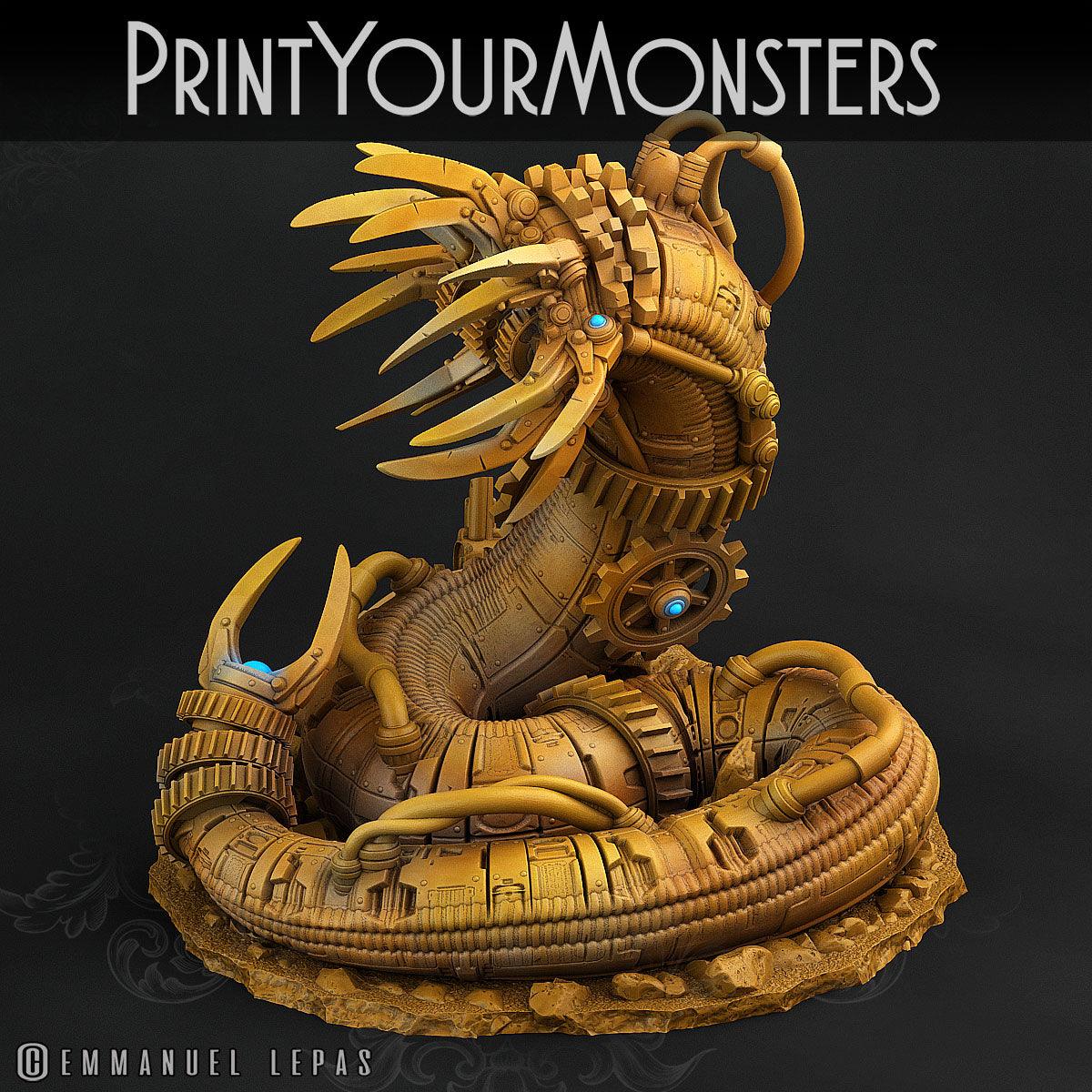 3D Printed Print Your Monsters Mechanic Worm Total Worms 2 Set 28mm - 32mm D&D Wargaming (Online Only)