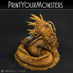 3D Printed Print Your Monsters Mechanic Worm Total Worms 2 Set 28mm - 32mm D&D Wargaming (Online Only)