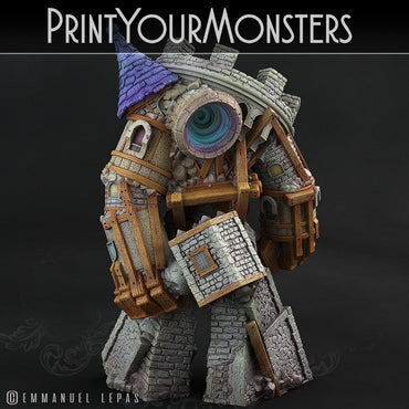 3D Printed Print Your Monsters Medieval Construct Golem - Total Golems 28mm - 32mm D&D Wargaming (Online Only)