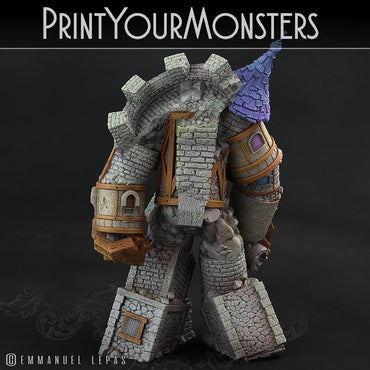 3D Printed Print Your Monsters Medieval Construct Golem - Total Golems 28mm - 32mm D&D Wargaming (Online Only)
