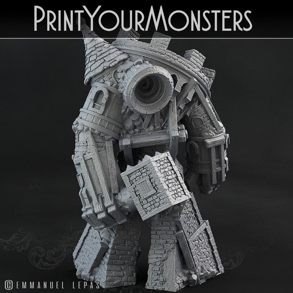 3D Printed Print Your Monsters Medieval Construct Golem - Total Golems 28mm - 32mm D&D Wargaming (Online Only)
