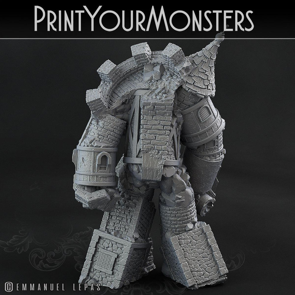 3D Printed Print Your Monsters Medieval Construct Golem - Total Golems 28mm - 32mm D&D Wargaming (Online Only)
