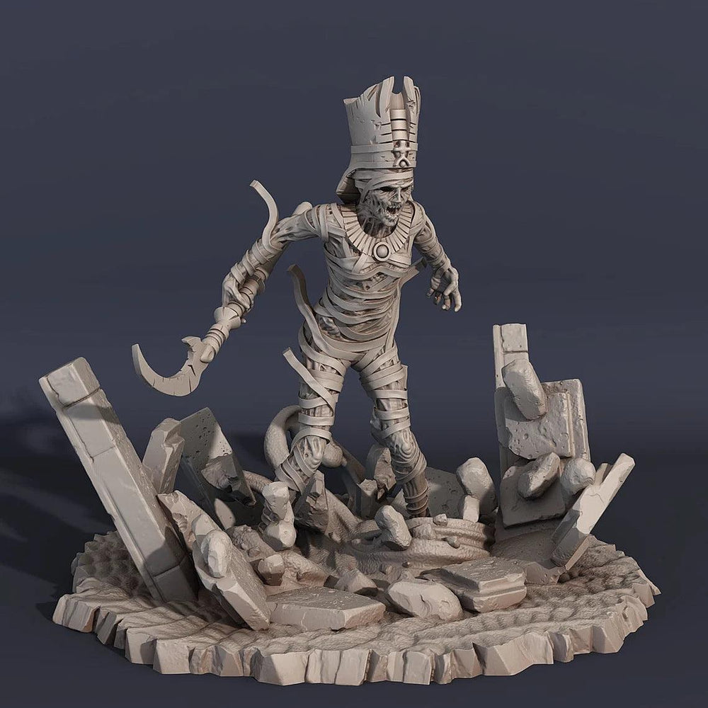 3D Printed Print Your Monsters Mummy Nephytis, Queen of the Stands  28mm - 32mm D&D Wargaming (Online Only)