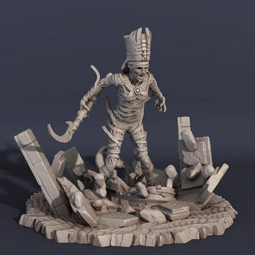 3D Printed Print Your Monsters Mummy Nephytis, Queen of the Stands  28mm - 32mm D&D Wargaming (Online Only)