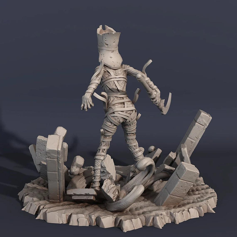 3D Printed Print Your Monsters Mummy Nephytis, Queen of the Stands  28mm - 32mm D&D Wargaming (Online Only)