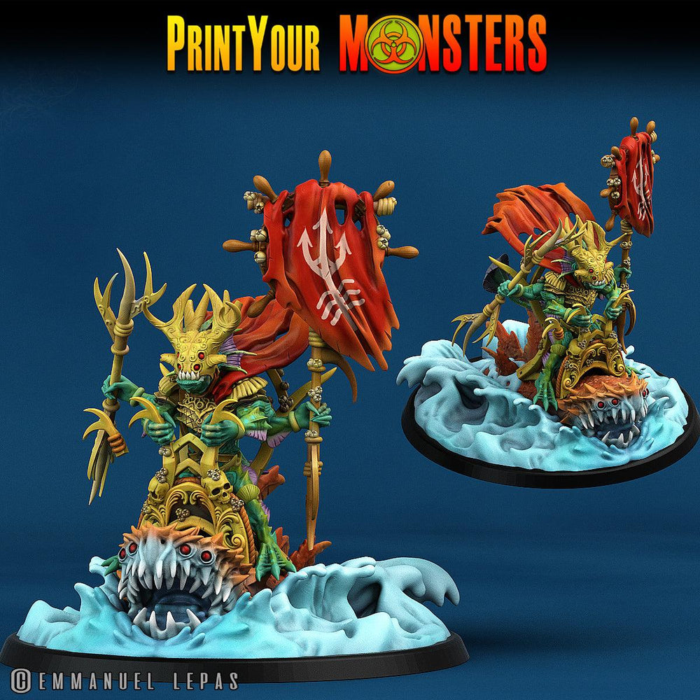 3D Printed Print Your Monsters Mutant Sharks The Searakin Domination Set 28mm - 32mm D&D Wargaming (Online Only)