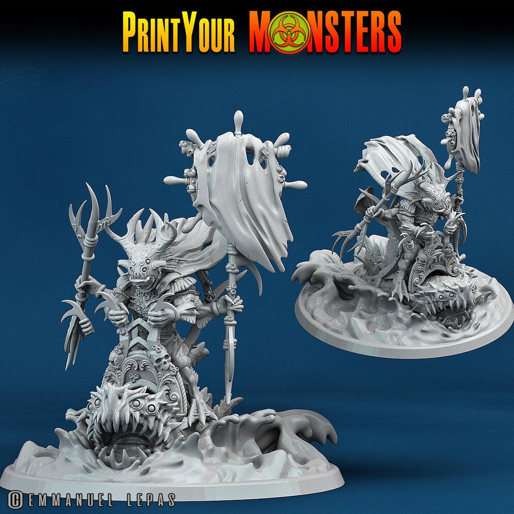 3D Printed Print Your Monsters Mutant Sharks The Searakin Domination Set 28mm - 32mm D&D Wargaming (Online Only)