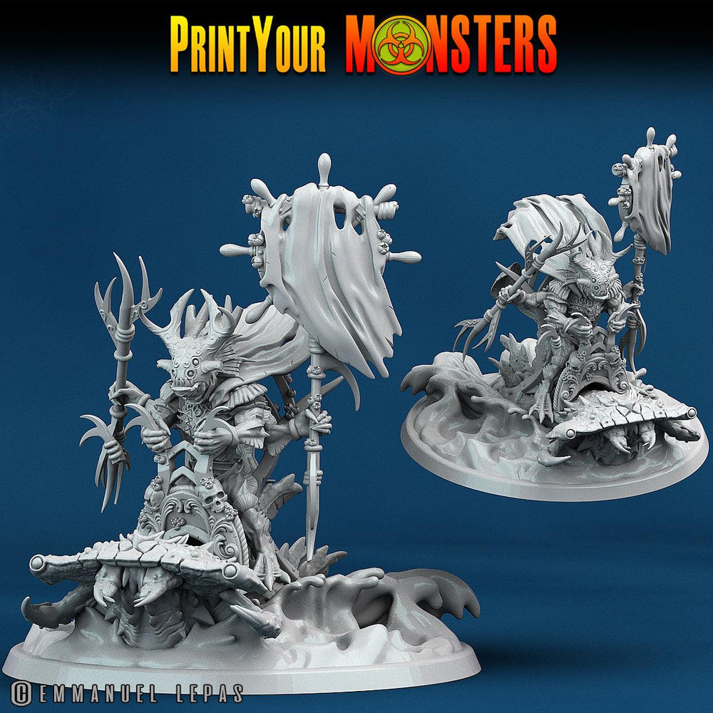 3D Printed Print Your Monsters Mutant Sharks The Searakin Domination Set 28mm - 32mm D&D Wargaming (Online Only)