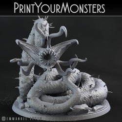 3D Printed Print Your Monsters Necrothelid Worms Subterranean Terrors 28mm - 32mm D&D Wargaming (Online Only)