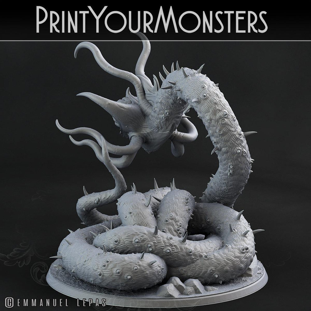 3D Printed Print Your Monsters Necrothelid Worms Subterranean Terrors 28mm - 32mm D&D Wargaming (Online Only)