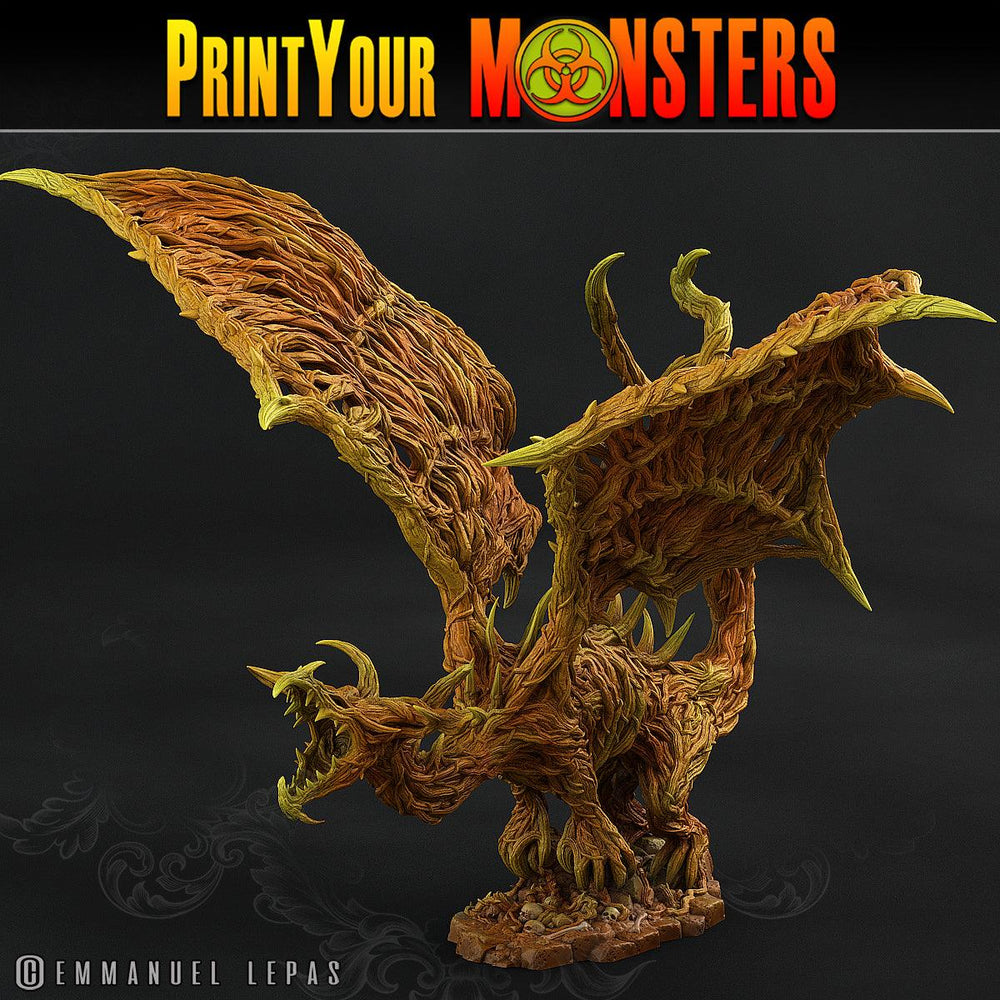 3D Printed Print Your Monsters Nightmare Forest Dragon The Shadowcreep Wood Set 28mm - 32mm D&D Wargaming (Online Only)