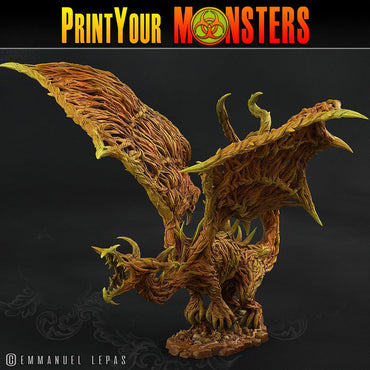 3D Printed Print Your Monsters Nightmare Forest Dragon The Shadowcreep Wood Set 28mm - 32mm D&D Wargaming (Online Only)