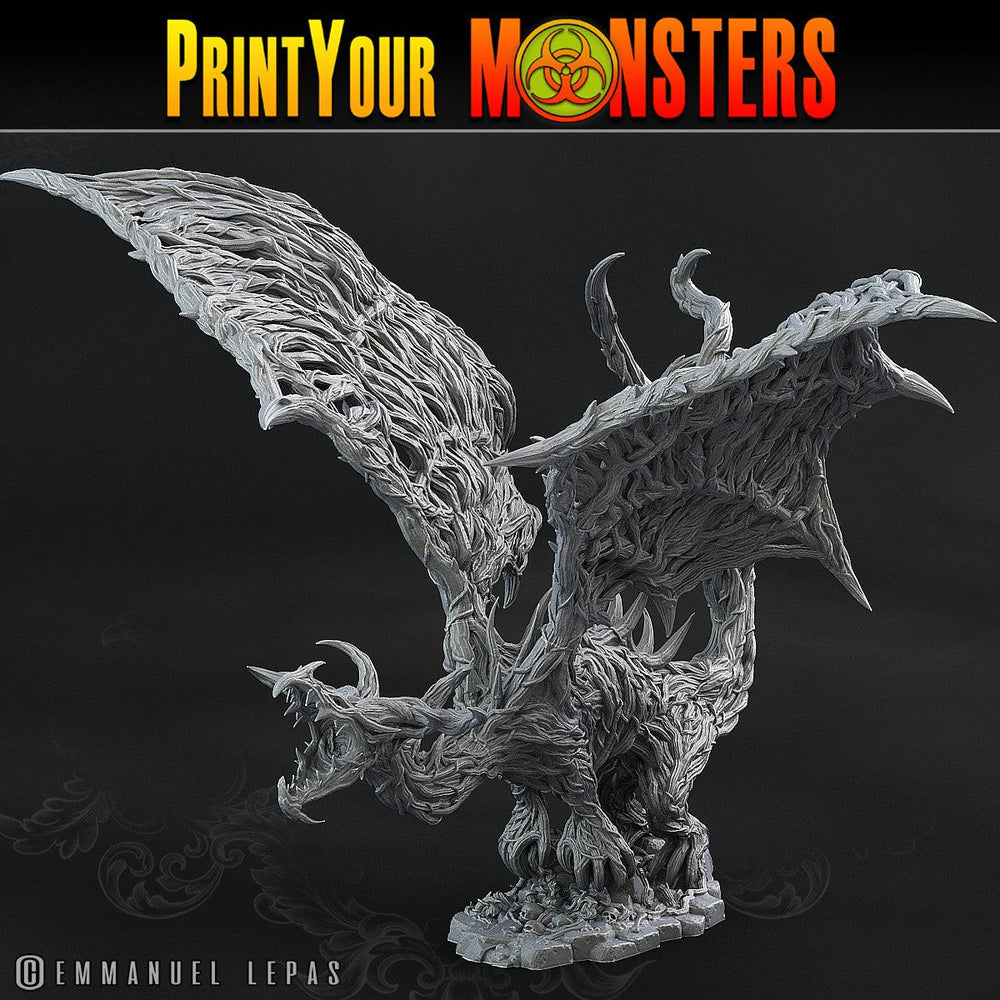 3D Printed Print Your Monsters Nightmare Forest Dragon The Shadowcreep Wood Set 28mm - 32mm D&D Wargaming (Online Only)