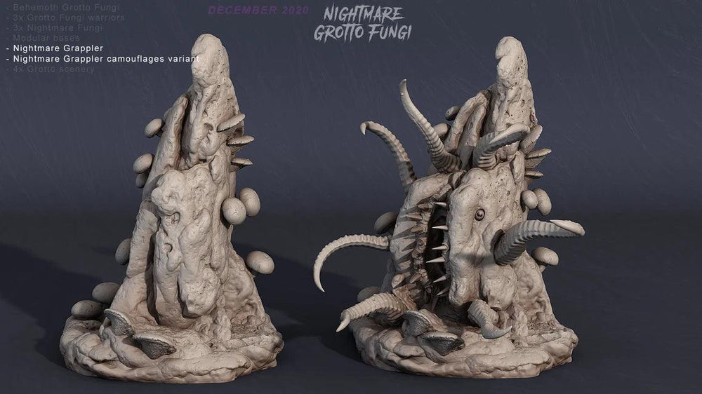 3D Printed Print Your Monsters Nightmare Grappler Fungi Nightmare Grotto Fungi 28mm - 32mm D&D Wargaming (Online Only)