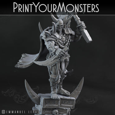 3D Printed Print Your Monsters Orc Champion Desert Orcs Set 28mm - 32mm D&D Wargaming (Online Only)