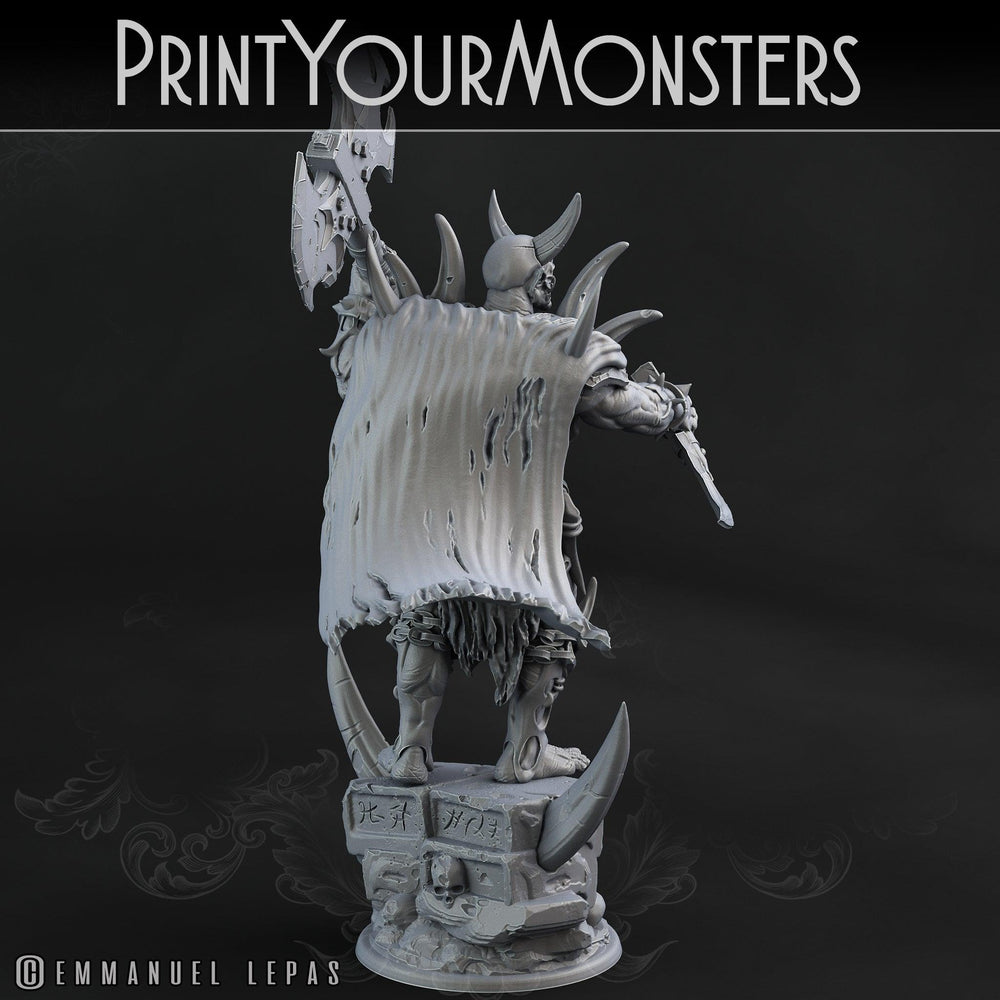 3D Printed Print Your Monsters Orc Champion Desert Orcs Set 28mm - 32mm D&D Wargaming (Online Only)