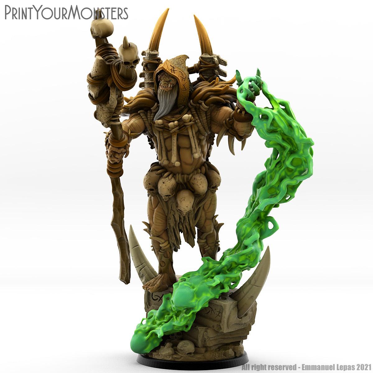 3D Printed Print Your Monsters Orc Shaman Desert Orcs Set 28mm - 32mm D&D Wargaming (Online Only)