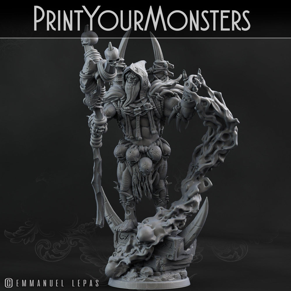 3D Printed Print Your Monsters Orc Shaman Desert Orcs Set 28mm - 32mm D&D Wargaming (Online Only)